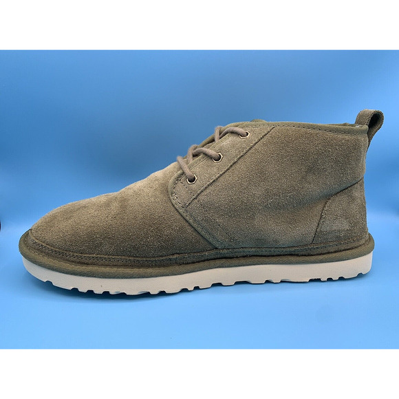 UGG NEUMEL Olive Green Suede Shearling Lace-Up Chukka Boots 3236 Men\'s Size 12 main image 7
